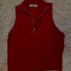 Cute red cropped shirt